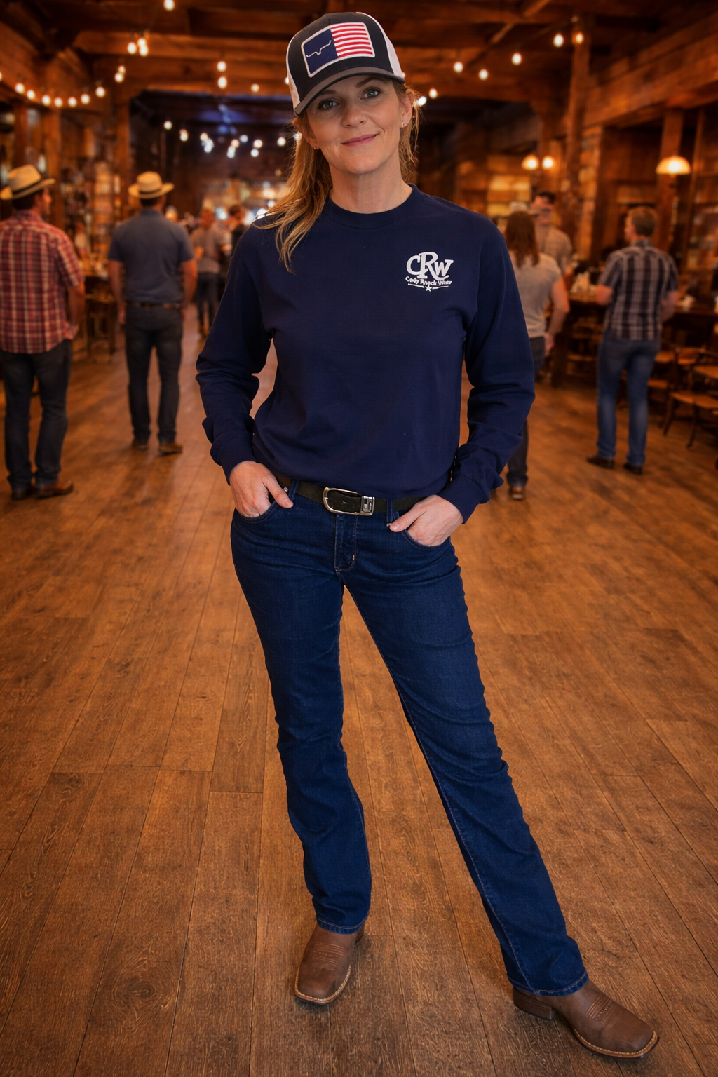 Women’s Long Sleeve Cowgirl T-Shirt – Western “Bare Bones” Tee | Cody Ranch
