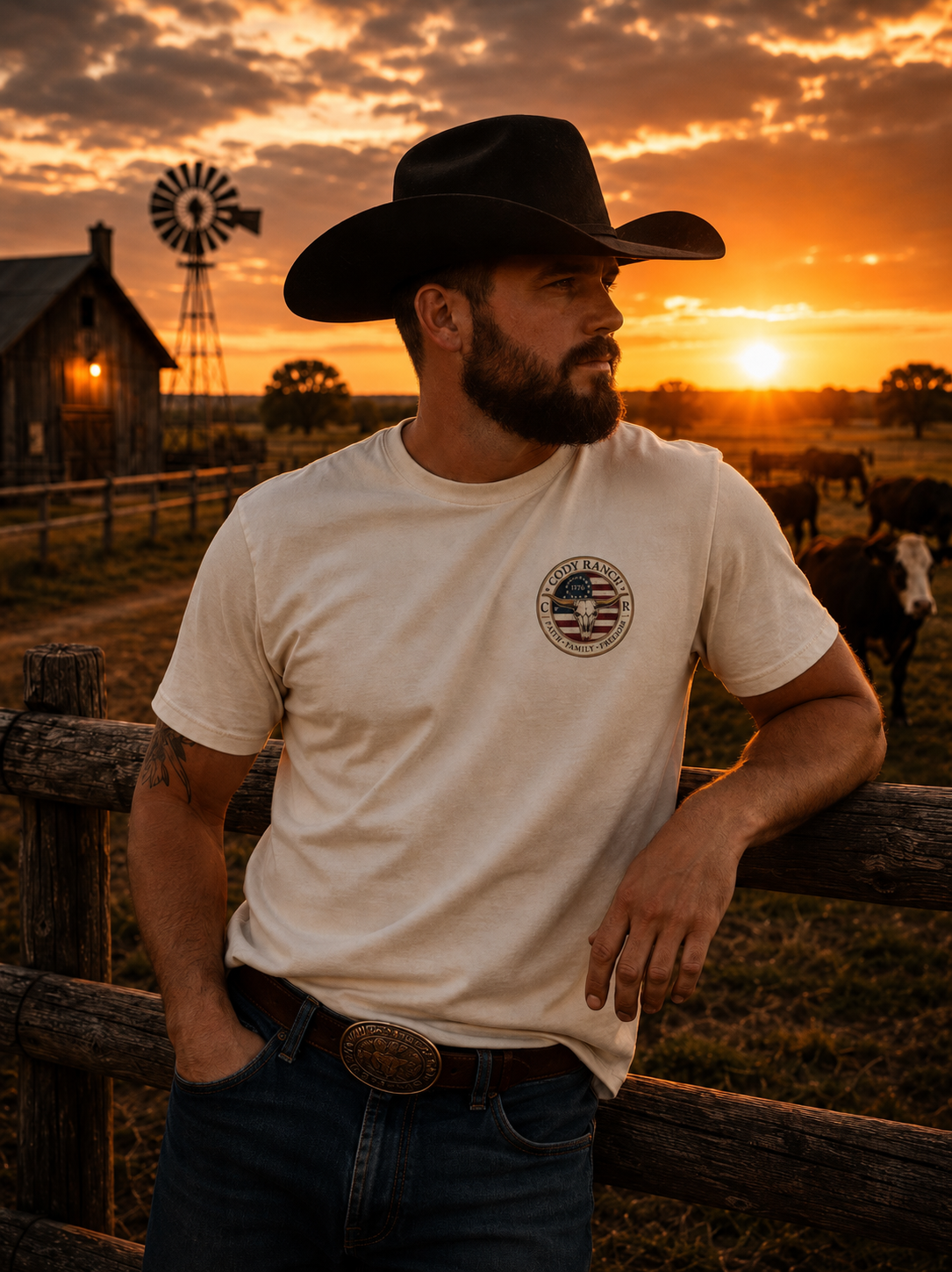 Patriotic Western T-Shirt | 1776 “Don’t Tread On Me” Graphic Tee | Cody Ranch Wear